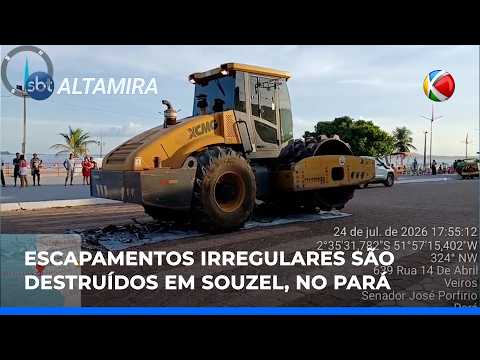 Escapamentos irregulares são destruídos em Souzel, no Pará | SBT Altamira