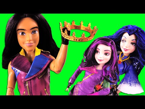 Descendants Jay Steals Frozen Elsa’s Crown! With Descendants Mal & Evie, Frozen Elsa, Anna and Jafar