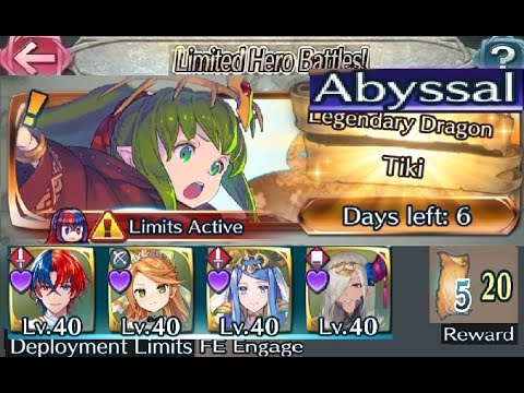 The battle with Limited unit : Vs. Legend! Tiki - Abyssal (with F2P units, No SIs but seals)