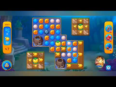 фишдом 2022  #  10817 уровень - прохождение без бустеров # Fishdom,   10817  level - no Boosters.
