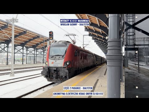 Poland Train InterCity IC 6131 NAŁKOWSKA Wrocław Główny - Białystok część 2 Polska z tyłu pociągu