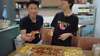 NGẤT XĨU VỚI CHIẾC PIZZA DÀI 1 MÉT