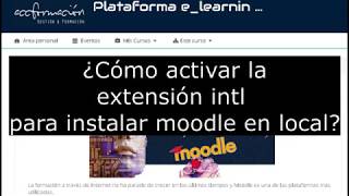 Cómo activar la extensión intl