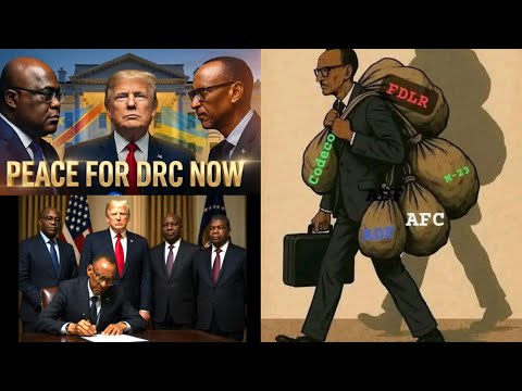 041225: LIVE Y'ISINYWA RY'AMASEZERANO Y'AMAHORO - FATSHI & KAGAME I WASHINGTON. UPDATES KU RUGAMBA