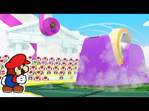 Paper Mario The Origami King Walkthrough Part 18 No Commentary Gameplay - Tape Fight & Bowser Jr.
