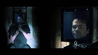 Escape artist holding his breath for 3 minutes in Saw cube trap.