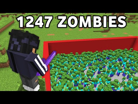 1,247 Zombie Apocalypse VS Minecraft SMP...