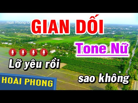 Karaoke Gian Dối Nhạc Sống TONE NỮ 2022 | Hoài Phong Organ