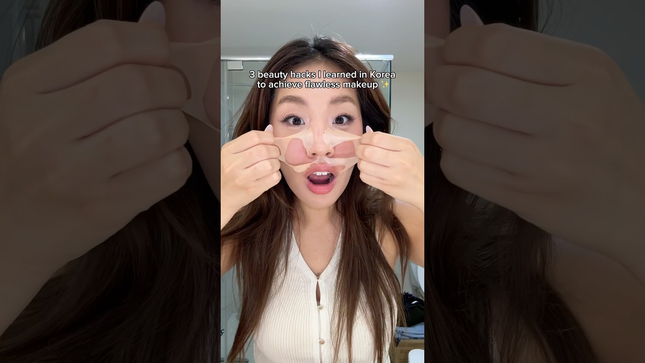 COOLEST Korean Makeup HACKS?!!😱😍 #kbeauty #korean #makeup #makeuptips