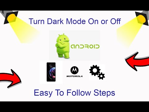 How To Turn On Or Off Dark Mode - Motorola Edge