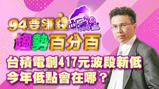 台積電創417元波段新低 今年低點會在哪