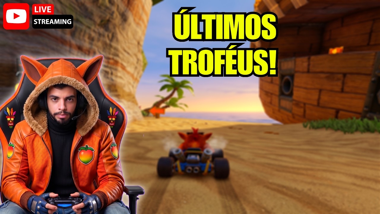 CRASH TEAM RACING: BUSCANDO OS TROFÉUS QUE FALTAM! 🏎️💨 (LIVE)