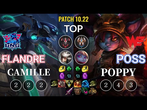 LNG Flandre Camille vs WE Poss Poppy Top - KR Patch 10.22