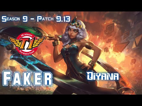 SKT T1 Faker QIYANA vs TALON Mid - Patch 9.13 KR Ranked