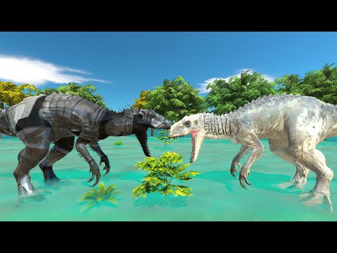 Indominus Rex vs Indominus Rex Black - Animal Revolt Battle Simulator