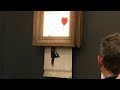 Banksy painting self-destruct 1 million artwork shredded.
