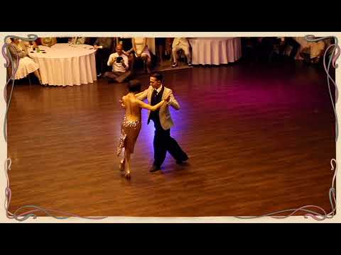  Gustavo Rosas  and  Gisela Natoli  are  dancing  to  the  tango  "  Acquaforte  "  at  White Nights tango festival  in  2017