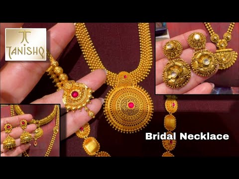 Tanishq New Bridal Necklace Sets with Price/Long Haram/Gold Necklace Sets/Mangtika/Vadodara/Deeya