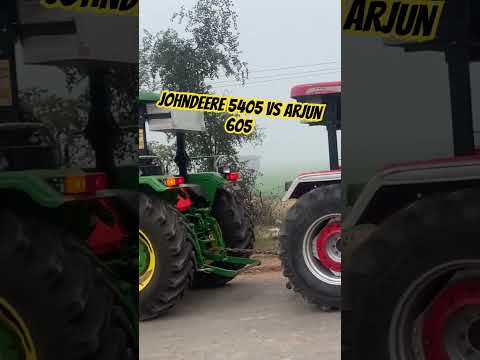 Johndeere 5405 vs arjun 605 mahindra tractor tochan #tractor #johndeere #arjun #youtube #tochan