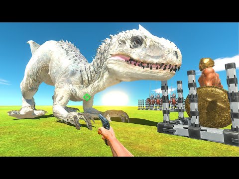 FPS Avatar Rescues Ancient Humans and Fights Indominus Rex and Squad - Animal Revolt War Simulator