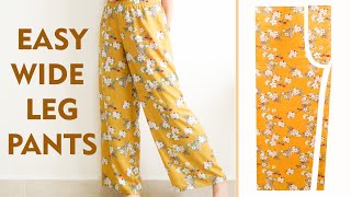 [ALL SIZES] Easy To Make A Pair Of Wide Leg Pants For Beginners | Thuy Sewing