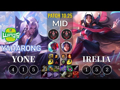 JAG Yaharong Yone vs Irelia Mid - KR Patch 10.25
