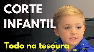 TUTORIAL CORTE INFANTIL NA TESOURA ✂💈👶 - Com Farley Santiago
