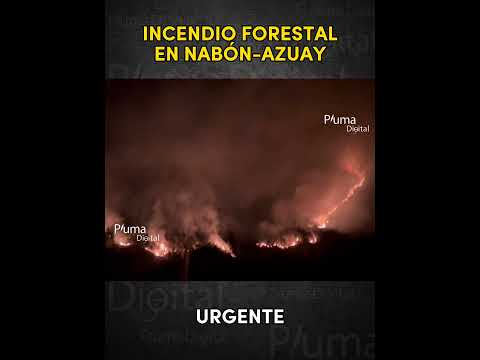 Incendio FORESTAL en #Nabón - #Azuay #Ecuador2023 #PlumaDigital #Urgente