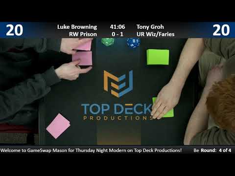 Modern w/ Commentary 2/1/19: Luke Browning (R/W Prison) vs. Tony Groh (U/R Wiz/Faeries)