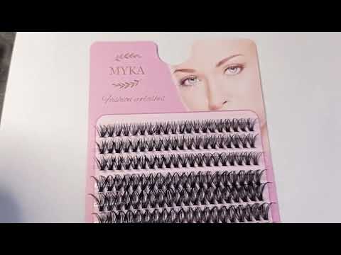CARTELA DE CÍLIOS TUFINHOS MYKA 30P MIX COM 120 TUFOS
