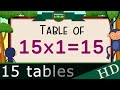15-x1=15 Multiplication,Table of Fifteen Tables Song  Multiplication Time of tables  - MathsTables