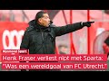 Henk Fraser na FC Utrecht-Sparta (1-0): 'In tweede helft weinig fouten gemaakt'