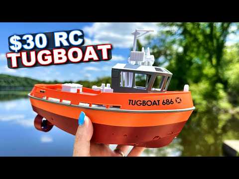 PERFECT RC Pool Boat!!! - TUGBOAT has FEATURE we have NEVER seen!!!