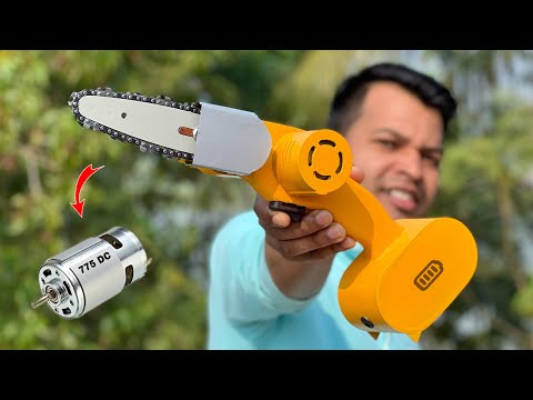 775 DC Motor से बनाये Rechargeable Chainsaw Machine || How To Make Chainsaw Machine