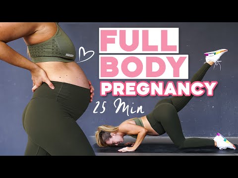25 MIN Ganzkörper Training Schwangere / Pregnancy Workout Full Body 3rd Trimester
