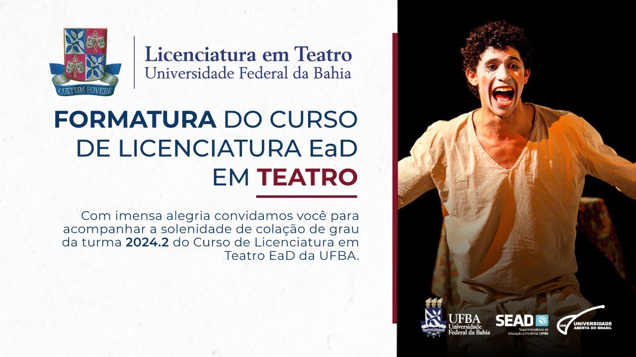 Formatura do Curso de Licenciatura EaD em Teatro