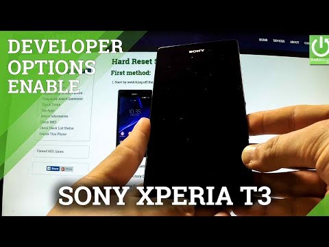 How to enter Developer Options SONY Xperia T3 D5103 - enable USB Debugging