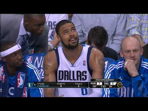 2011 playoffs west conference 1st round Mavs vs Blazer ,G2