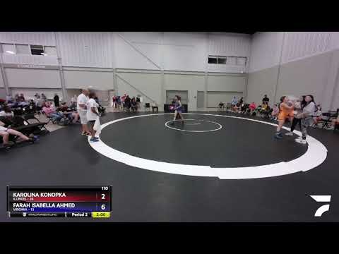 110 Lbs Round 3 (8 Team) - Karolina Konopka, Illinois Vs Farah Isabella Ahmed, Virginia 6124