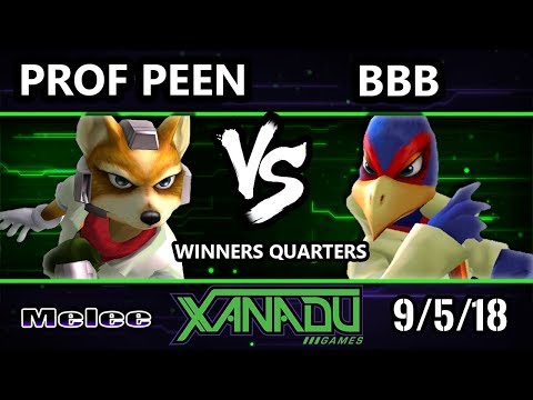 S@X 266 SSBM -  Professor Peen (Fox) Vs.  BBB (Falco) Smash Melee Winners Quarters