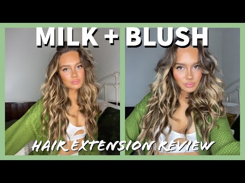 MILK + BLUSH HAIR EXTENSION REVIEW & TUTORIAL - BEACH WAVES HAIR STYLE