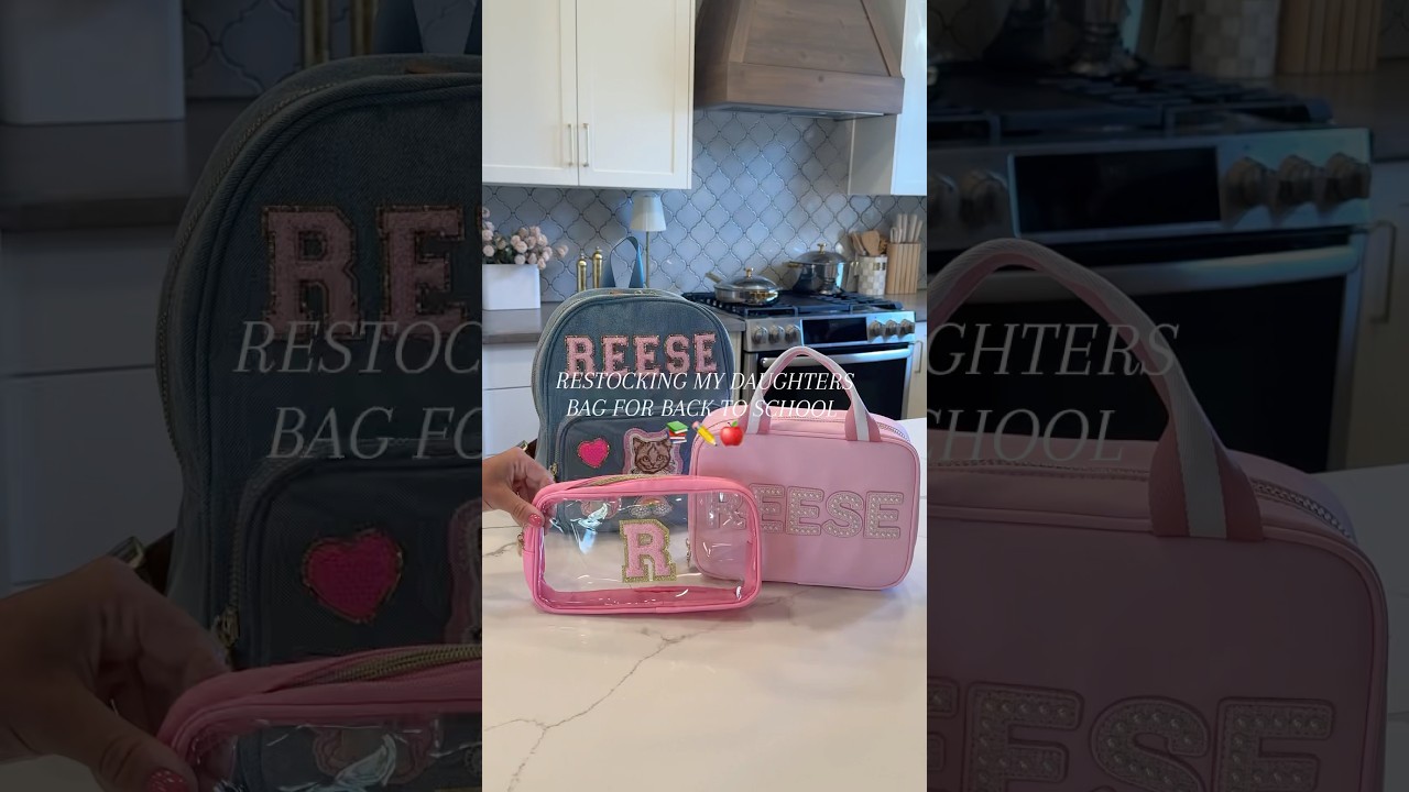 Restocking my daughters backpack for school #asmrrestock #backpackrestock #backtoschool