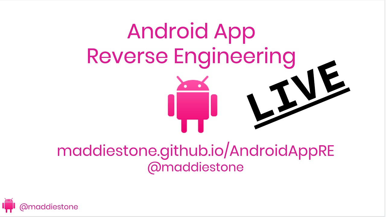 Android App Reverse Engineering LIVE! - Part 1