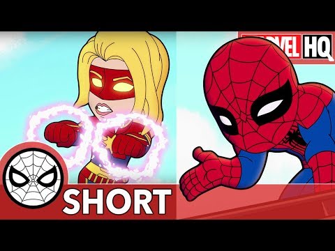Spidey & Captain Marvel Ride a Rocket! | Marvel Super Hero Adventures - Way Outer Space | SHORT