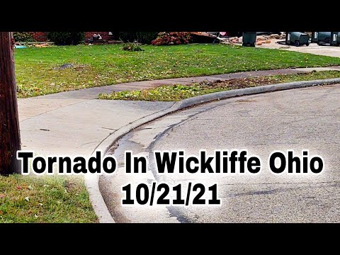 Tornado Touchdown Damage In Wickliffe Ohio 10/21/21. #viral #tornado #crazy  #viralvideo