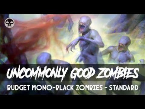 BUDGET MONO-BLACK ZOMBIES - No RARES, No MTHICS? NO PROBLEM! | MTG Arena | Standard | BO1