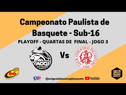 FPB 2022 SUB-16 - MOGI BASQUETE X PAULISTANO - PLAYOFF JOGO 3 - 29/10/2022