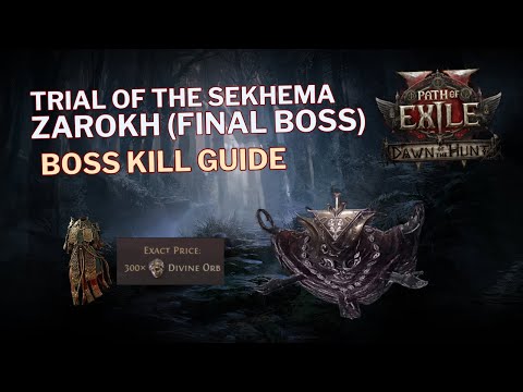 Zarohk - Trial of Sekhema 4th Floor Final Boss | Boss Kill Guide | POE 2 Dawn of the Hunt