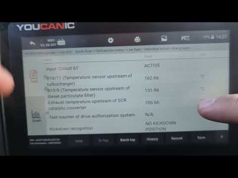 Mercedes-Benz OM642 3.0L Diesel Sprinter Bluetec CDI Health Check Diagnose with YOUCANIC Scanner
