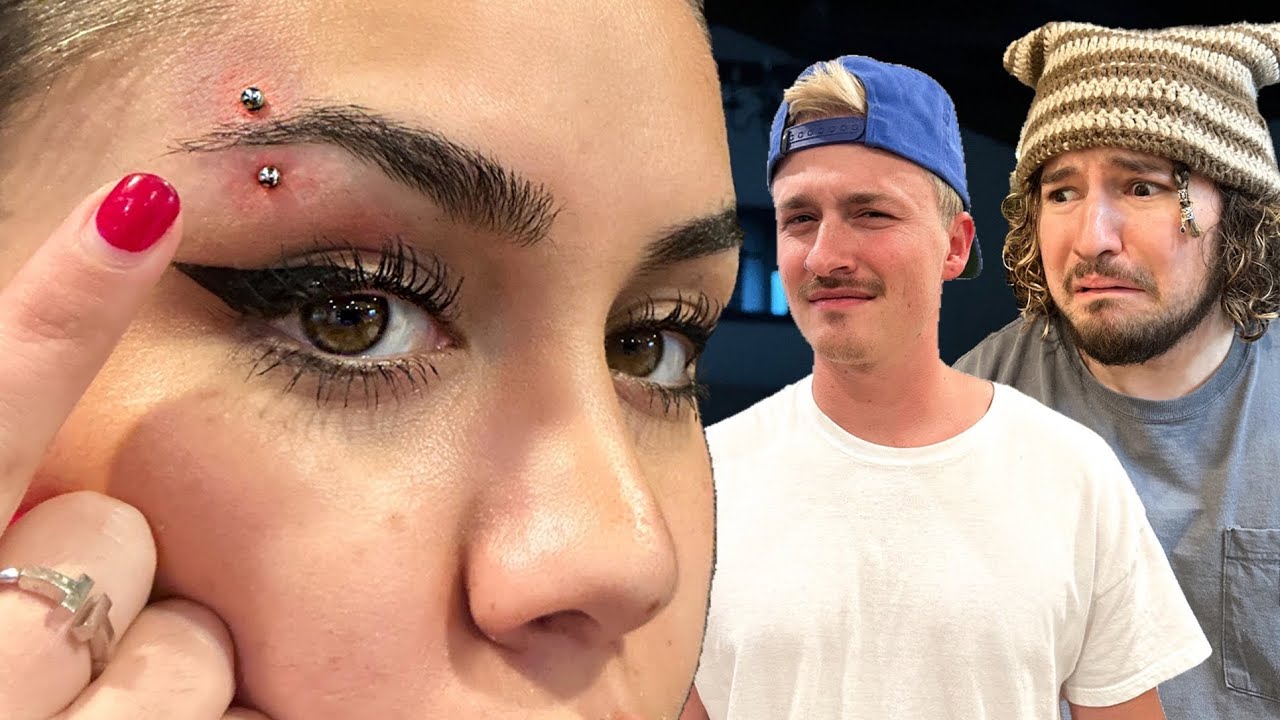 Getting My Eyebrow Pierced + FRIENDS REACT